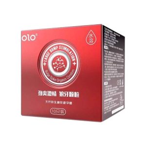 Bao cao su OLO 0.01 Large Bump Stimulation - Siêu mỏng, nóng ẩm, hương vani - Hộp 10 cái